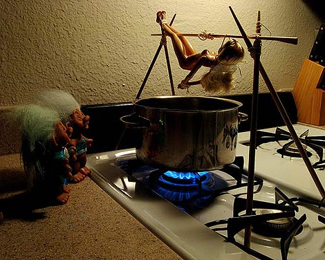 Barbie captured by cannibals
