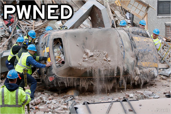 Pwned: Crushed car