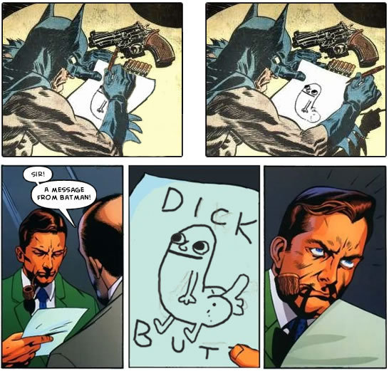Dickbutt drawn by Batman