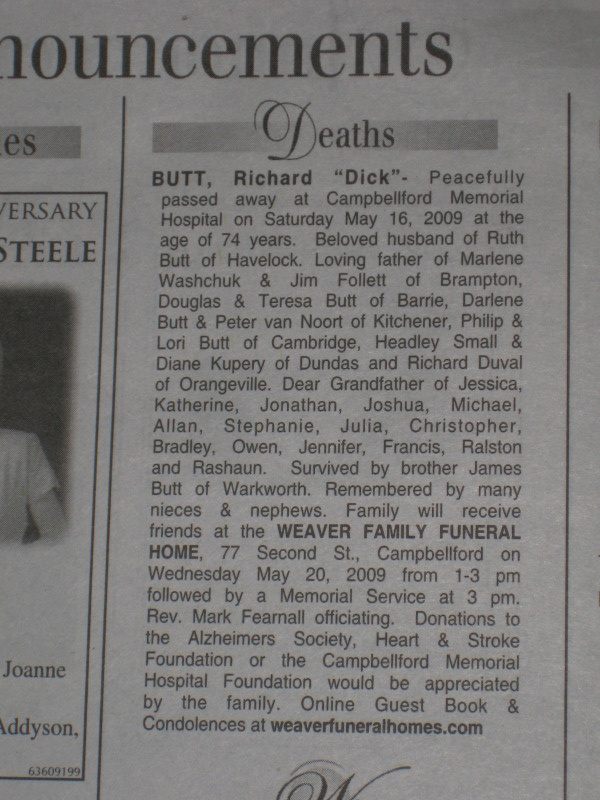 Dickbutt obituary