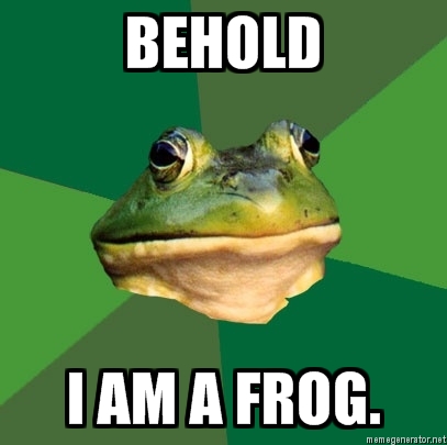 FBF: Behold, I am a frog