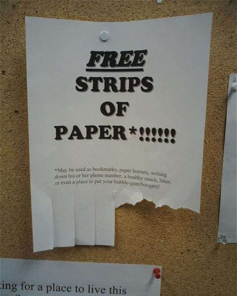 Free strips of paper!