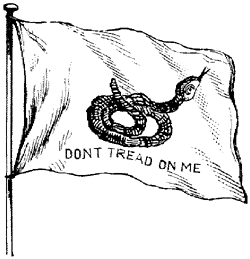 Gadsden flag (black and white)