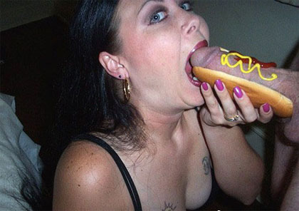 Penis in a hotdog bun