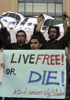 Iran “live free or die” protests