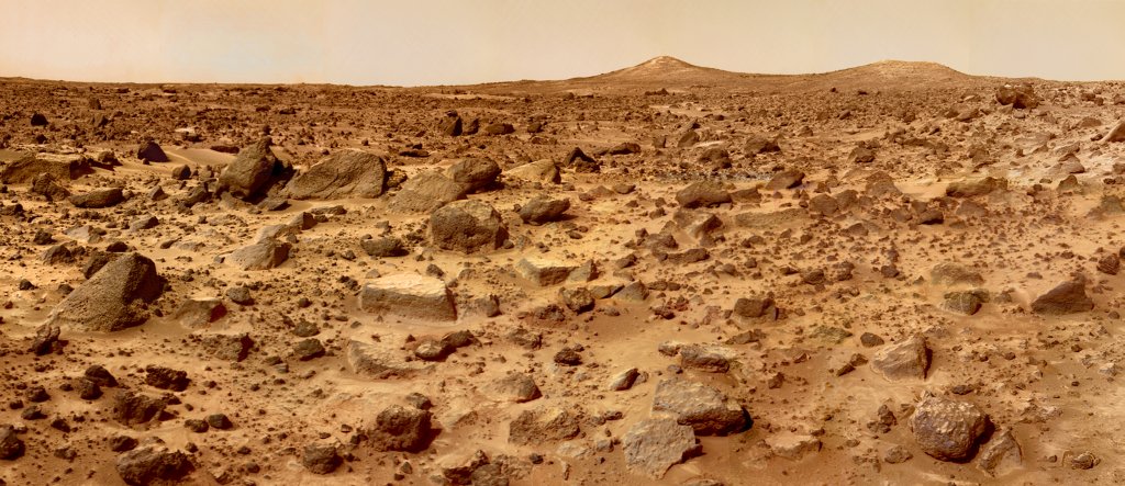 Martian twin peaks