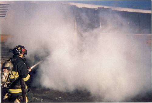 MBTA bus fire