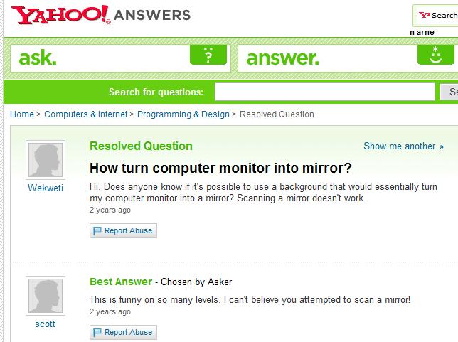 Scan a mirror?