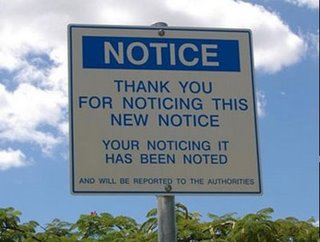 Notice sign