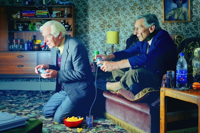 Old friends playing video games