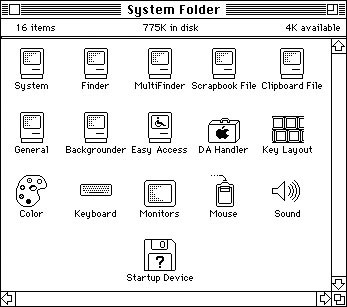 Macintosh System 6.0.3 system folder