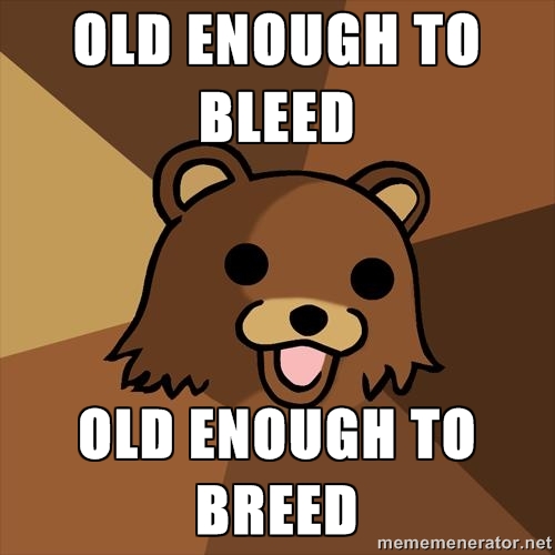 Youth Mentor Bear: Old enough to bleed…